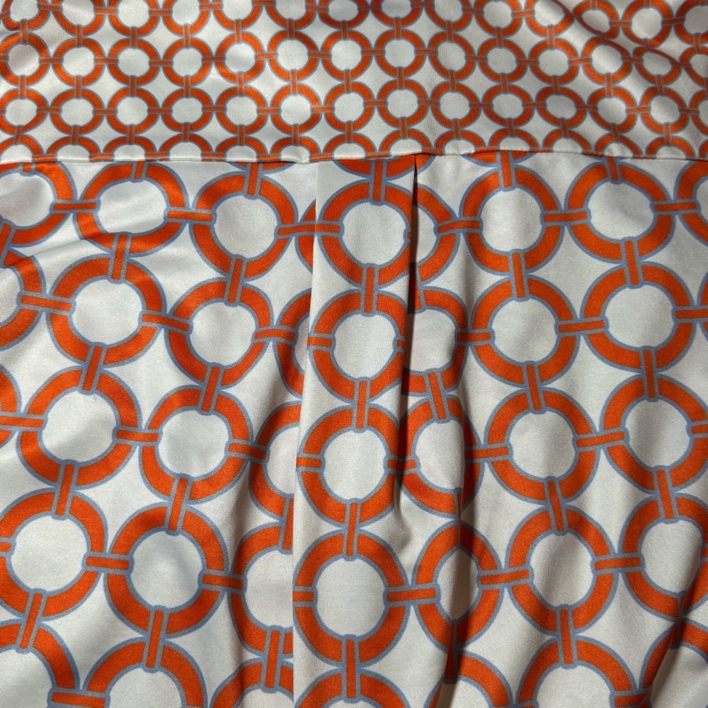 Gretchen Scott Designs Jersey Everywhere Dress Orange Blue size Small - Picture 11 of 11